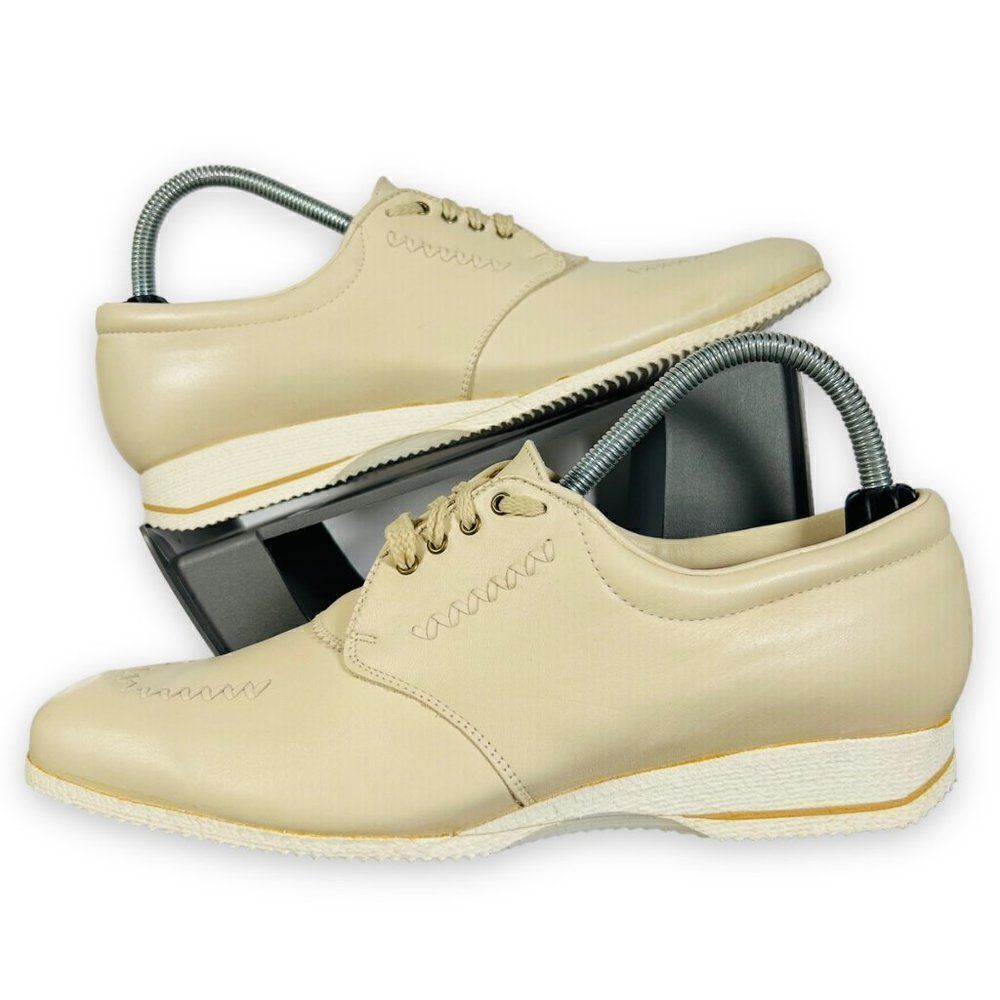 Barefoot Freedom Vintage Orthopedic Comfort Shoes Beige Leather Women's 9.5 AA